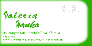 valeria hanko business card